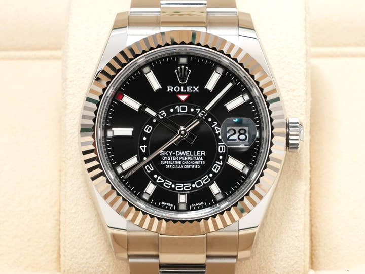 ロレックス スカイドゥエラー Ref.326934 ステンレススチール/ホワイトゴールド ブラック文字盤 オイスターブレスレット
