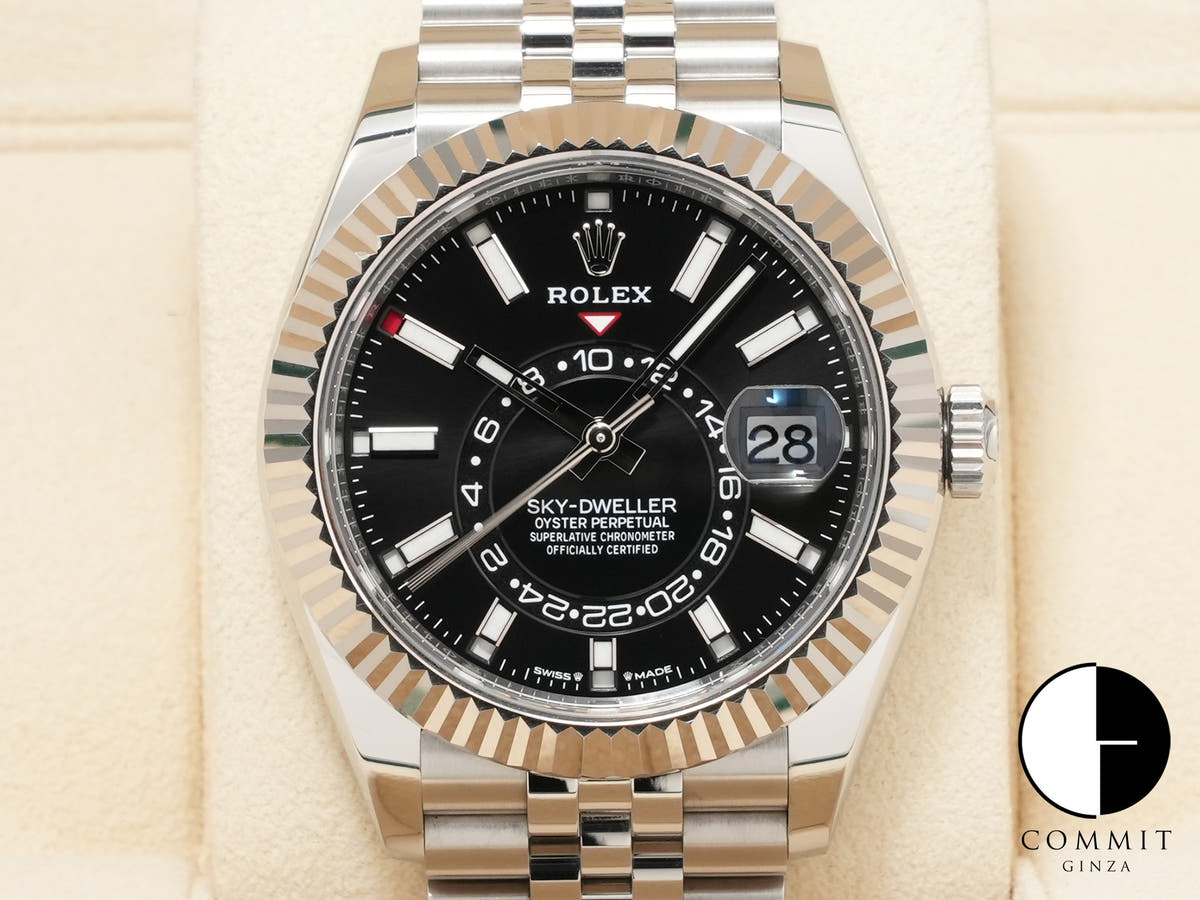 ロレックス スカイドゥエラー Ref.336934 ステンレススチール/ホワイトゴールド ブラック文字盤 ジュビリーブレスレット