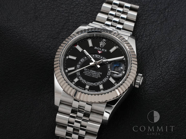 ロレックス スカイドゥエラー Ref.336934 ステンレススチール/ホワイトゴールド ブラック文字盤 ジュビリーブレスレット