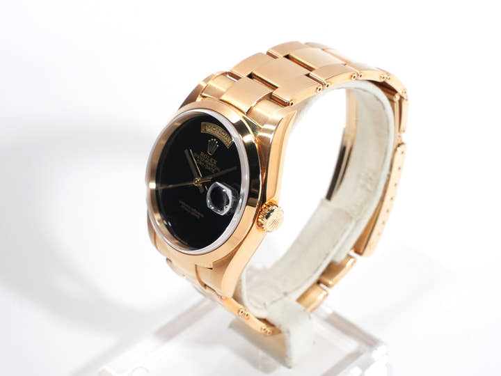 ロレックス デイデイト36 Ref.18208 イエローゴールド オニキス文字盤