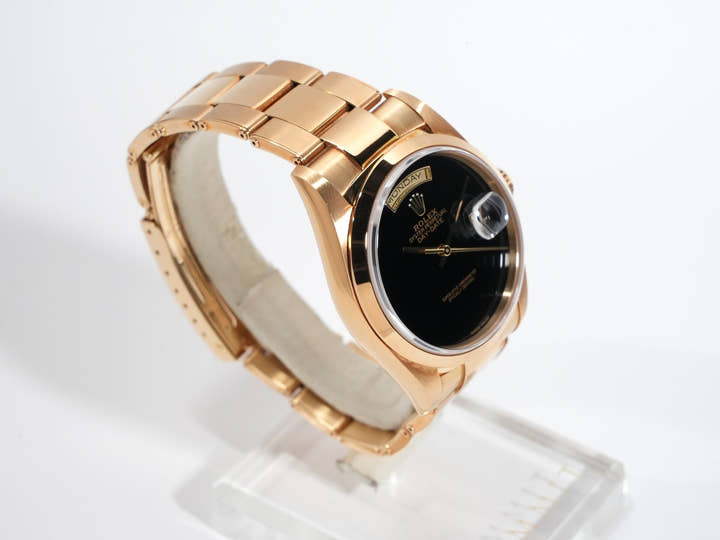 ロレックス デイデイト36 Ref.18208 イエローゴールド オニキス文字盤