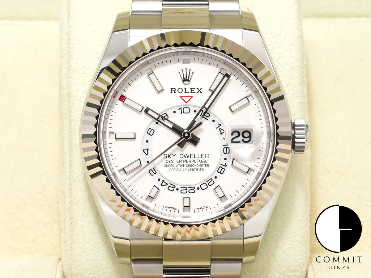 ロレックス スカイドゥエラー Ref.326934 ステンレススチール/ホワイトゴールド ホワイト文字盤 オイスターブレスレット