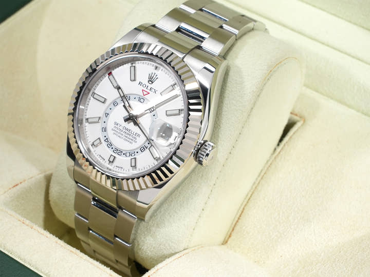 ロレックス スカイドゥエラー Ref.326934 ステンレススチール/ホワイトゴールド ホワイト文字盤 オイスターブレスレット