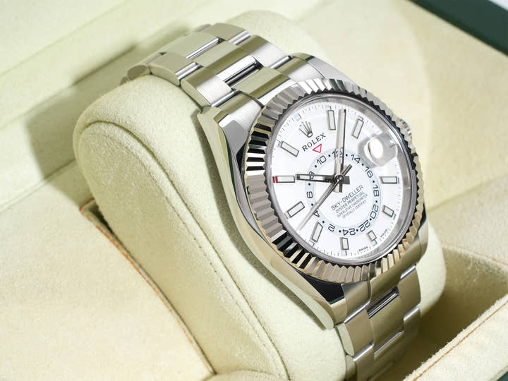ロレックス スカイドゥエラー Ref.326934 ステンレススチール/ホワイトゴールド ホワイト文字盤 オイスターブレスレット