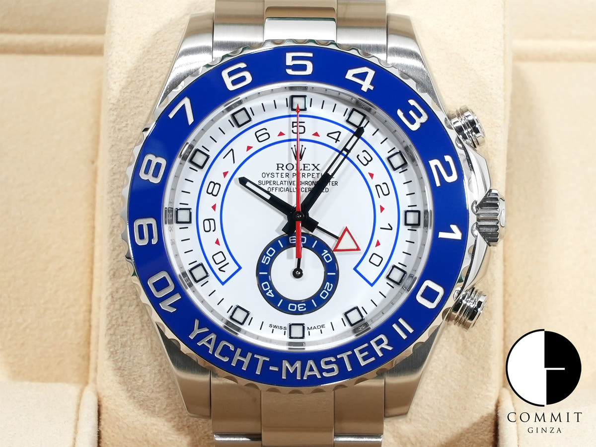 ロレックス ヨットマスターII Ref.116680 ステンレススチール ホワイト文字盤