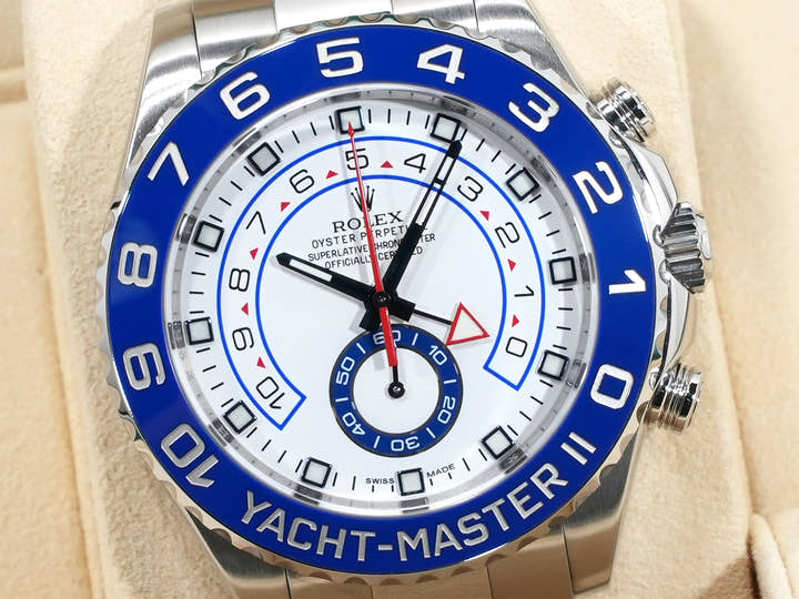 ロレックス ヨットマスターII Ref.116680 ステンレススチール ホワイト文字盤