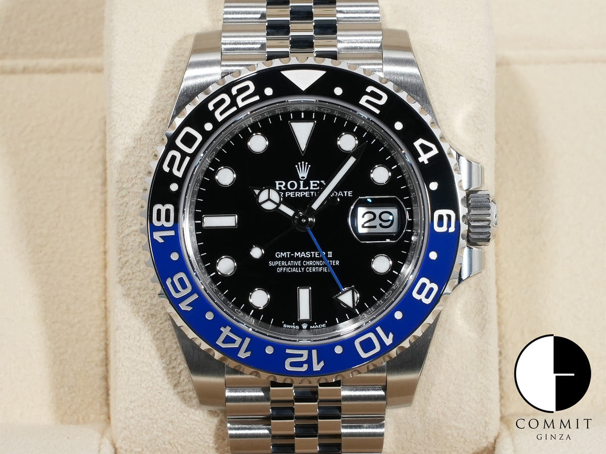 Rolex GMT-Master II Ref. 126710BLNR Stainless Steel Black Dial Jubilee Bracelet