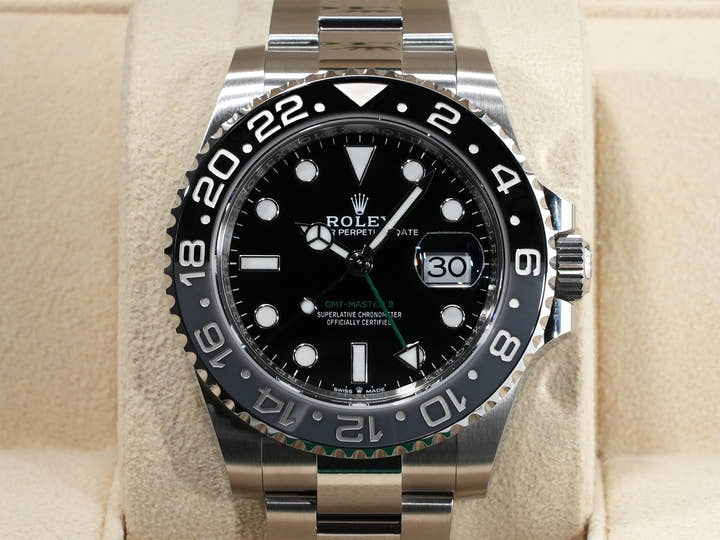 Rolex GMT-Master II Ref. 126710GRNR Stainless Steel Black Dial Oyster Bracelet