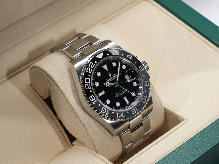 Rolex GMT-Master II Ref. 126710GRNR Stainless Steel Black Dial Oyster Bracelet