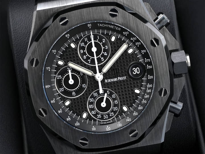 オーデマピゲ ロイヤルオーク オフショア クロノグラフ Ref.26238CE.OO.1300CE.01 ブラックセラミック ブラック文字盤