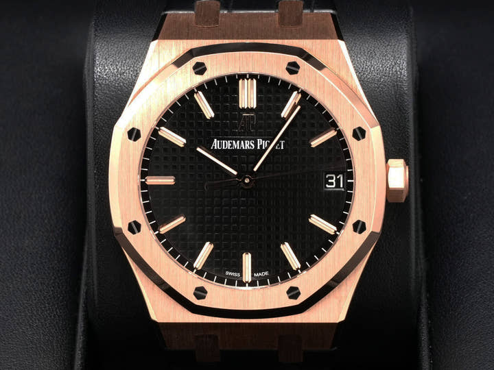 オーデマピゲ ロイヤルオーク Ref.15500OR.OO.D002CR.01 ピンクゴールド ブラック文字盤