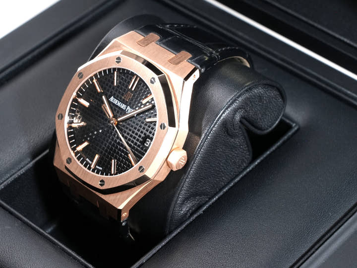 オーデマピゲ ロイヤルオーク Ref.15500OR.OO.D002CR.01 ピンクゴールド ブラック文字盤
