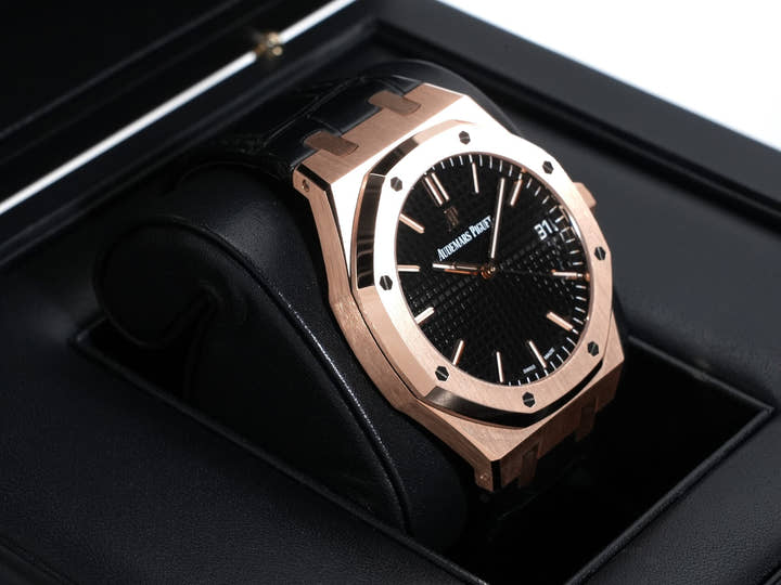 オーデマピゲ ロイヤルオーク Ref.15500OR.OO.D002CR.01 ピンクゴールド ブラック文字盤