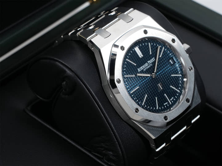 オーデマピゲ ロイヤルオーク ジャンボ エクストラ シン 50周年記念 Ref.16202ST.OO.1240ST.01 ステンレススチール ナイトブルー文字盤