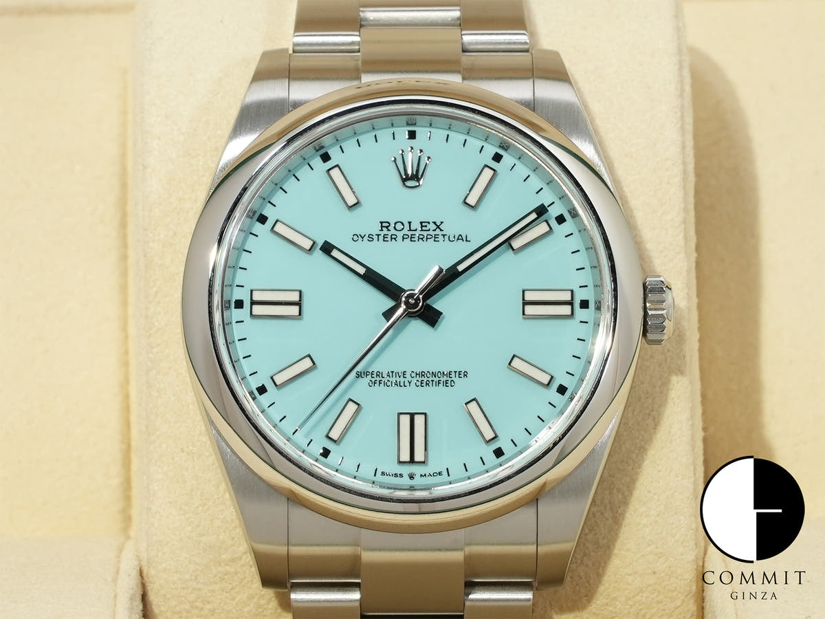 Rolex Oyster Perpetual 41 Ref. 124300 Stainless Steel Turquoise Dial