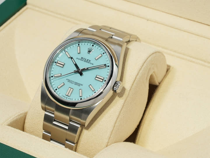 Rolex Oyster Perpetual 41 Ref. 124300 Stainless Steel Turquoise Dial