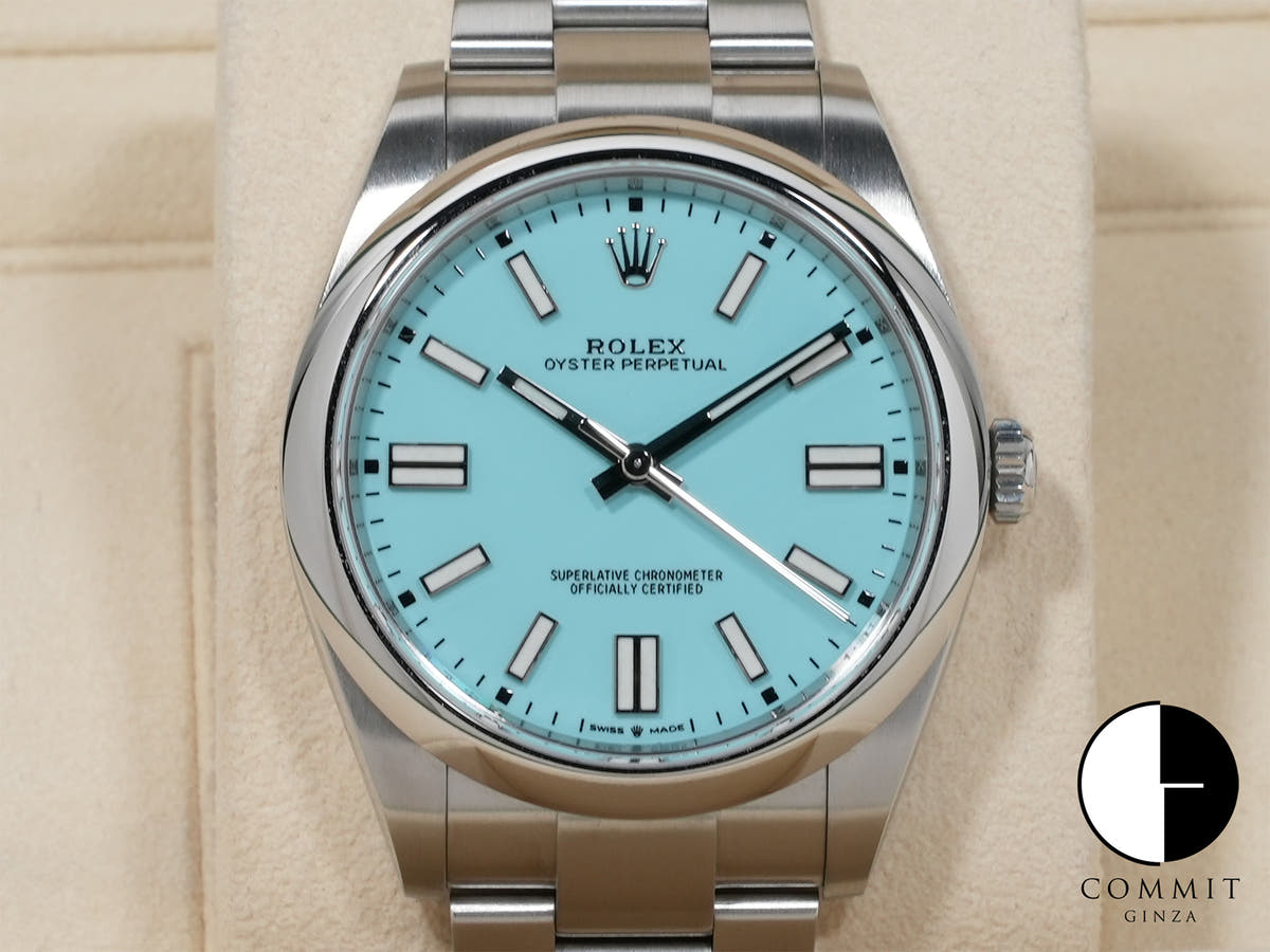 Rolex Oyster Perpetual 41 Ref. 124300 Stainless Steel Turquoise Dial