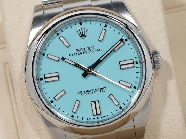 Rolex Oyster Perpetual 41 Ref. 124300 Stainless Steel Turquoise Dial