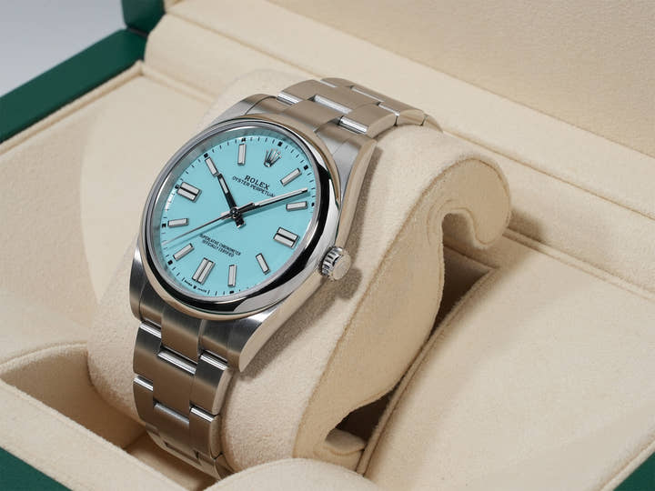 Rolex Oyster Perpetual 41 Ref. 124300 Stainless Steel Turquoise Dial
