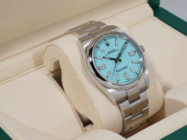 Rolex Oyster Perpetual 41 Ref. 124300 Stainless Steel Turquoise Dial