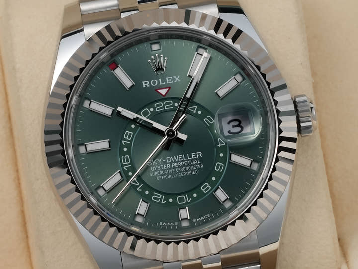ロレックス スカイドゥエラー Ref.336934 ステンレススチール/ホワイトゴールド ミントグリーン文字盤 ジュビリーブレスレット