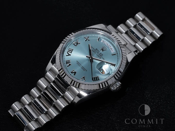 ロレックス デイデイト36 Ref.128236 プラチナ アイスブルー文字盤