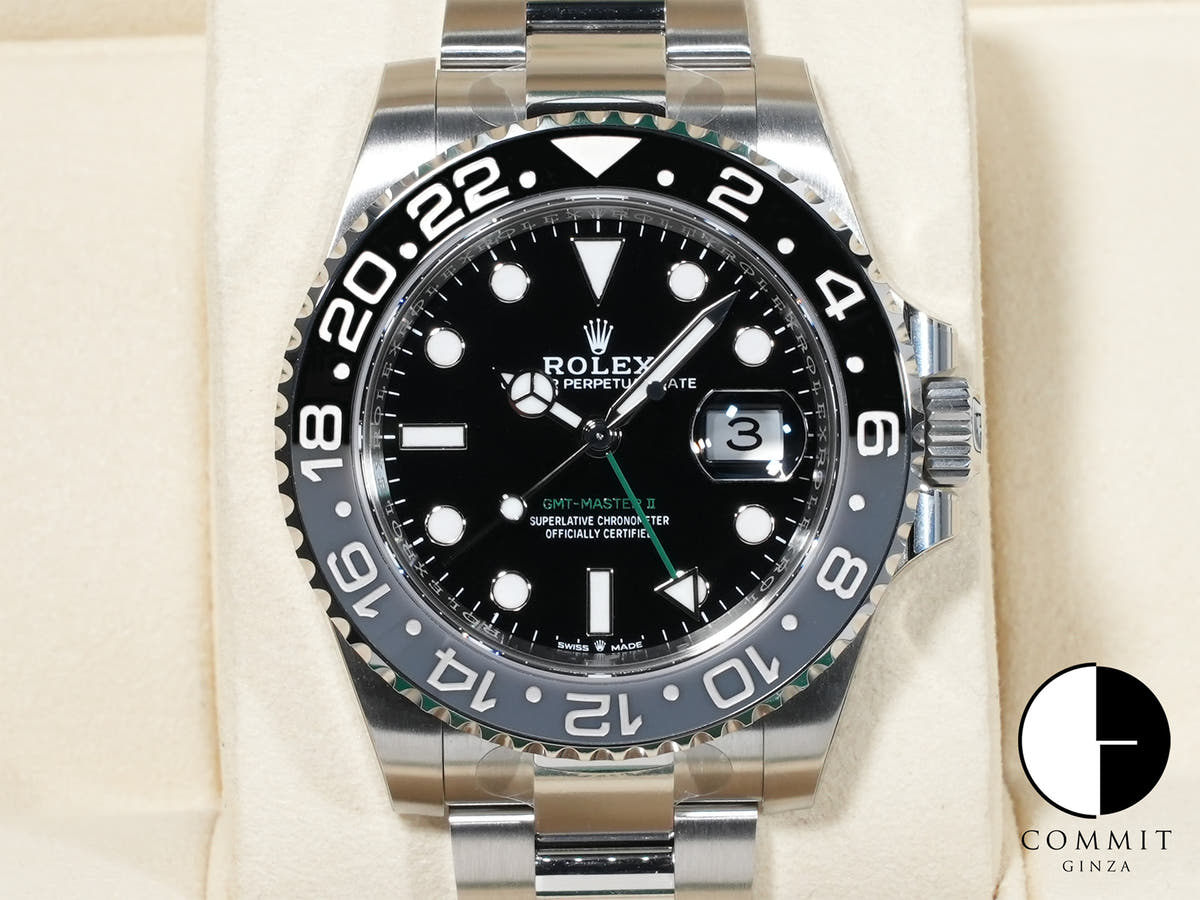 Rolex GMT-Master II Ref. 126710GRNR Stainless Steel Black Dial Oyster Bracelet