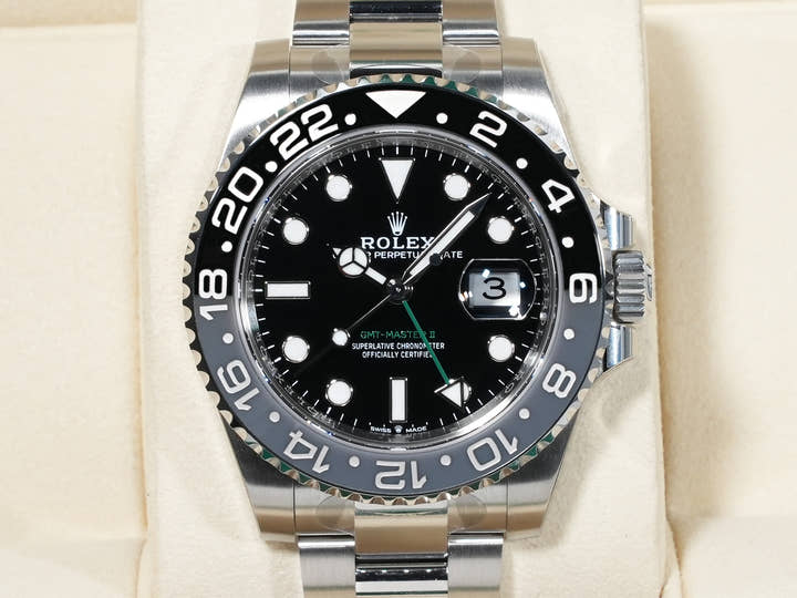 Rolex GMT-Master II Ref. 126710GRNR Stainless Steel Black Dial Oyster Bracelet