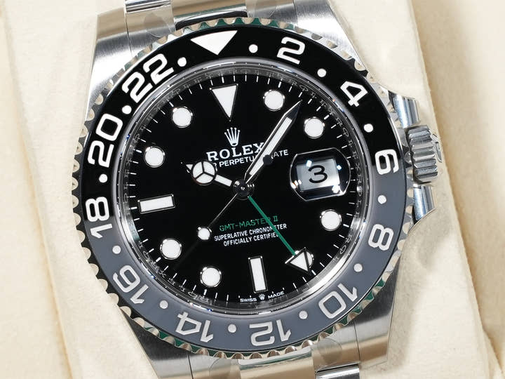 Rolex GMT-Master II Ref. 126710GRNR Stainless Steel Black Dial Oyster Bracelet