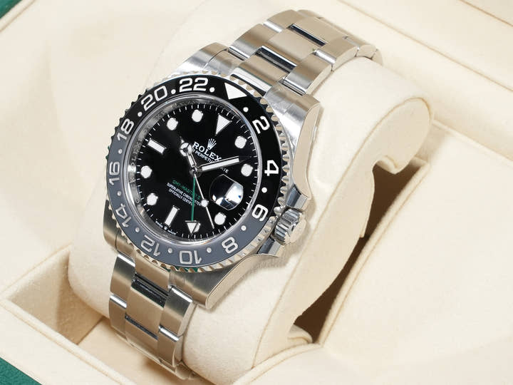 Rolex GMT-Master II Ref. 126710GRNR Stainless Steel Black Dial Oyster Bracelet