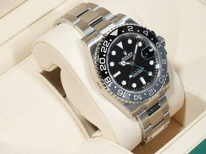 Rolex GMT-Master II Ref. 126710GRNR Stainless Steel Black Dial Oyster Bracelet