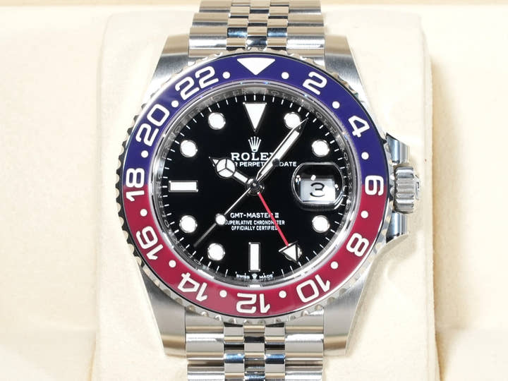 Rolex GMT-Master II Ref. 126710BLRO Stainless Steel Black Dial Jubilee Bracelet
