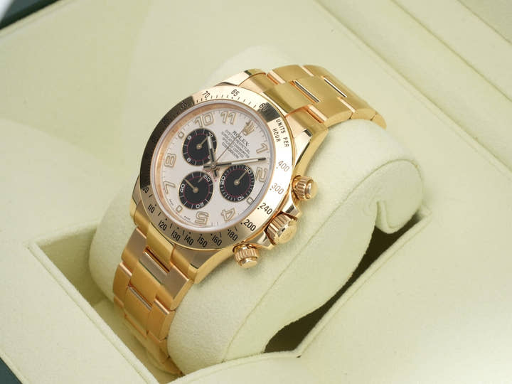 Rolex Daytona Ref. 116528 Yellow Gold White Arabic Dial