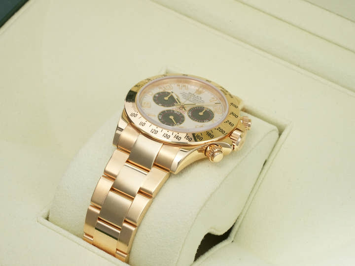 Rolex Daytona Ref. 116528 Yellow Gold White Arabic Dial