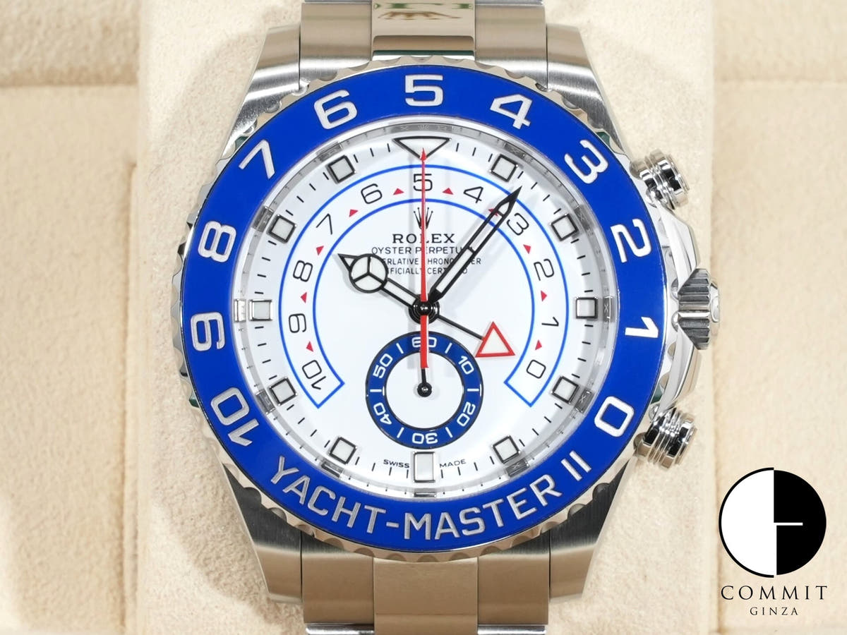 ロレックス ヨットマスターII Ref.116680 ステンレススチール ホワイト文字盤