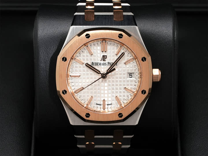 オーデマピゲ ロイヤルオーク Ref.77350SR.OO.1261SR.01 ステンレススチール/ピンクゴールド シルバー文字盤