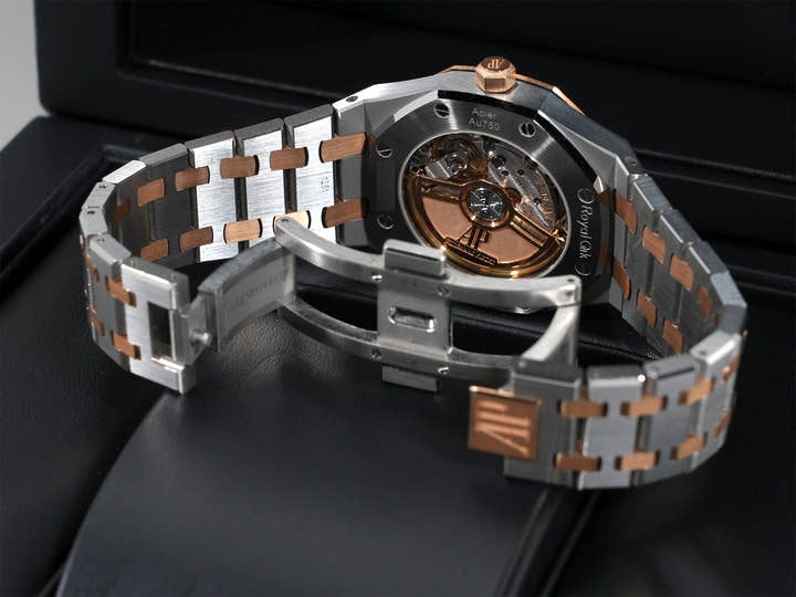オーデマピゲ ロイヤルオーク Ref.77350SR.OO.1261SR.01 ステンレススチール/ピンクゴールド シルバー文字盤