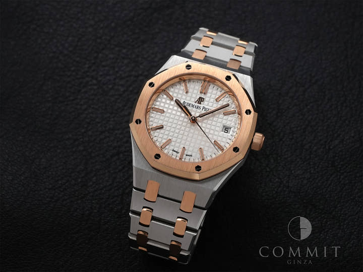 オーデマピゲ ロイヤルオーク Ref.77350SR.OO.1261SR.01 ステンレススチール/ピンクゴールド シルバー文字盤