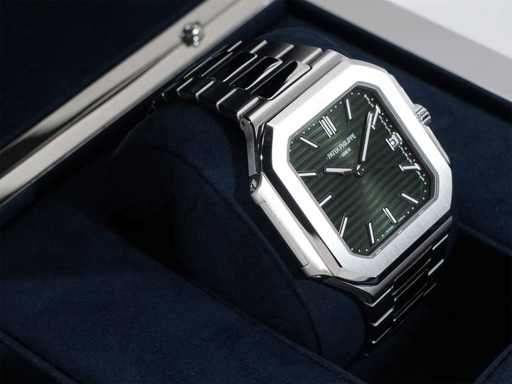 パテックフィリップ キュビタス Ref.5821/1A-001 ステンレススチール グリーン文字盤