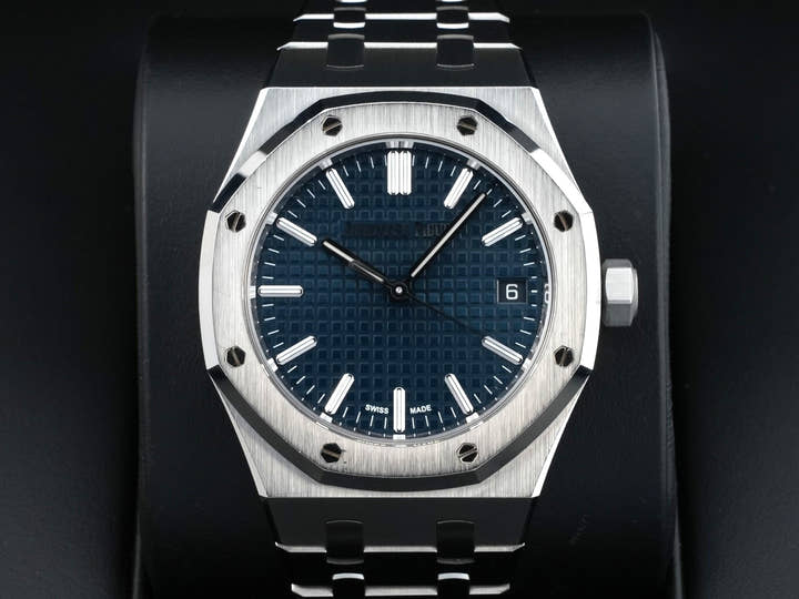 オーデマピゲ ロイヤルオーク 50周年記念 Ref.15550ST.OO.1356ST.02 ステンレススチール ブルー文字盤