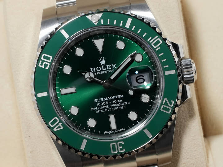 ロレックス サブマリーナー デイト Ref.116610LV ステンレススチール グリーン文字盤