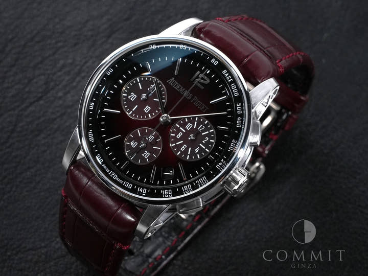 Audemard Piguet CODE 11.59 by Audemard Piguet Chronograph Ref. 26393BC.OO.A068CR.01 White Gold Burgundy Dial