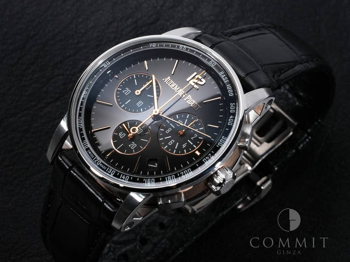 オーデマピゲ CODE 11.59 バイ オーデマ ピゲ クロノグラフ Ref.26393CR.OO.A002CR.01 ピンクゴールド/ホワイトゴールド スモークグレーラッカー文字盤