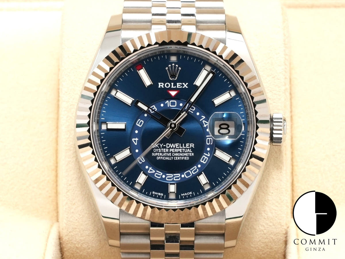 ロレックス スカイドゥエラー Ref.326934 ステンレススチール/ホワイトゴールド ブルー文字盤 ジュビリーブレスレット