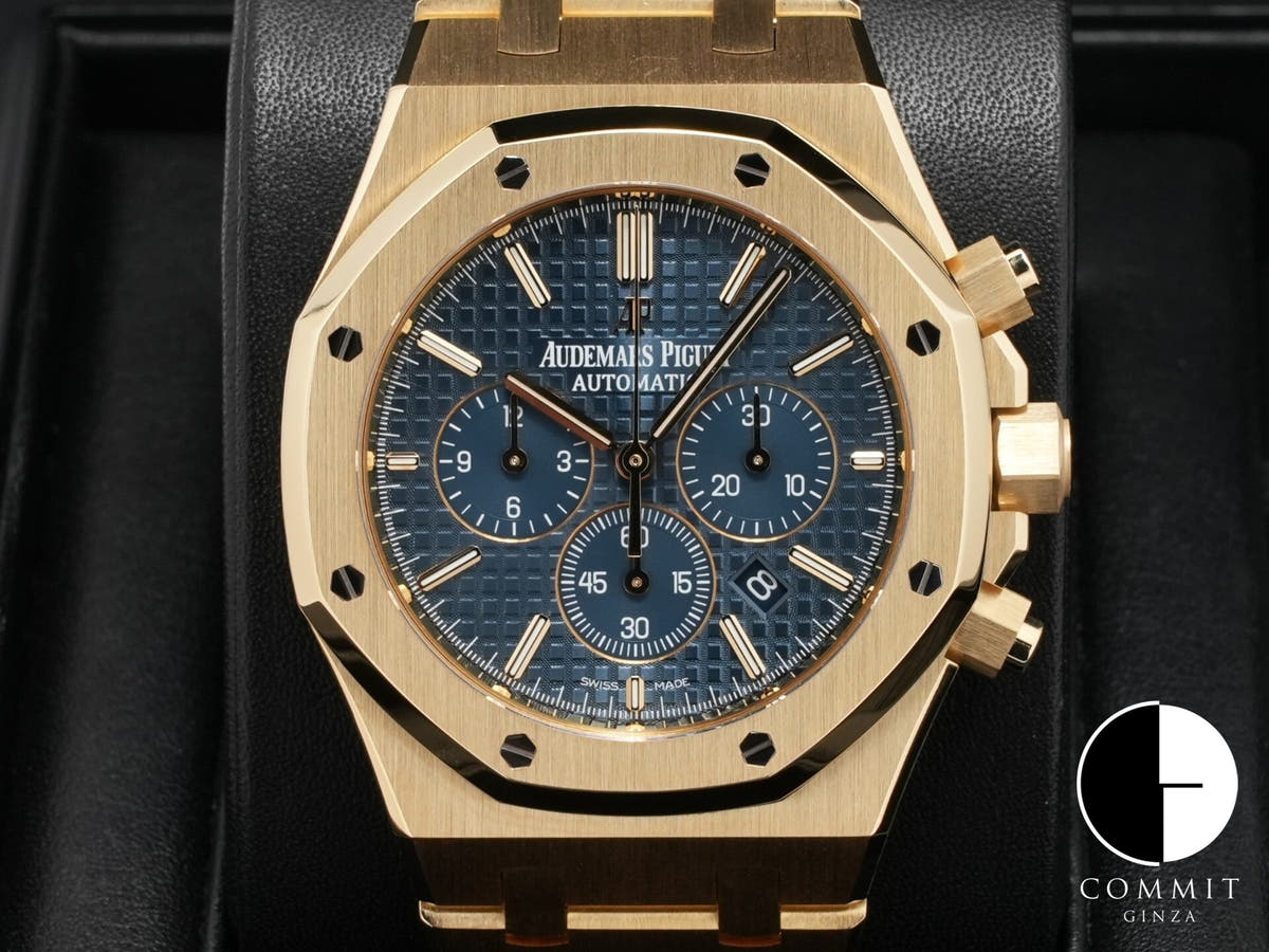 オーデマピゲ ロイヤルオーク クロノグラフ Ref.26320BA.OO.1220BA.02 イエローゴールド ブルー文字盤
