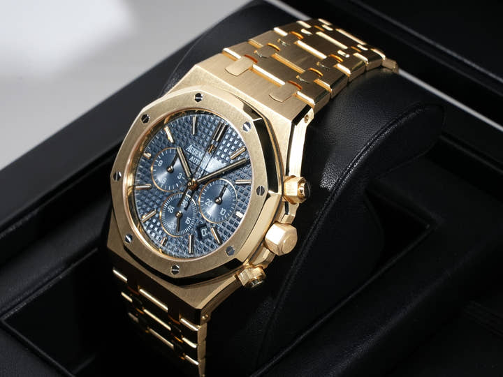 オーデマピゲ ロイヤルオーク クロノグラフ Ref.26320BA.OO.1220BA.02 イエローゴールド ブルー文字盤