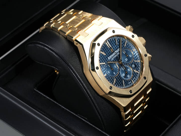 オーデマピゲ ロイヤルオーク クロノグラフ Ref.26320BA.OO.1220BA.02 イエローゴールド ブルー文字盤