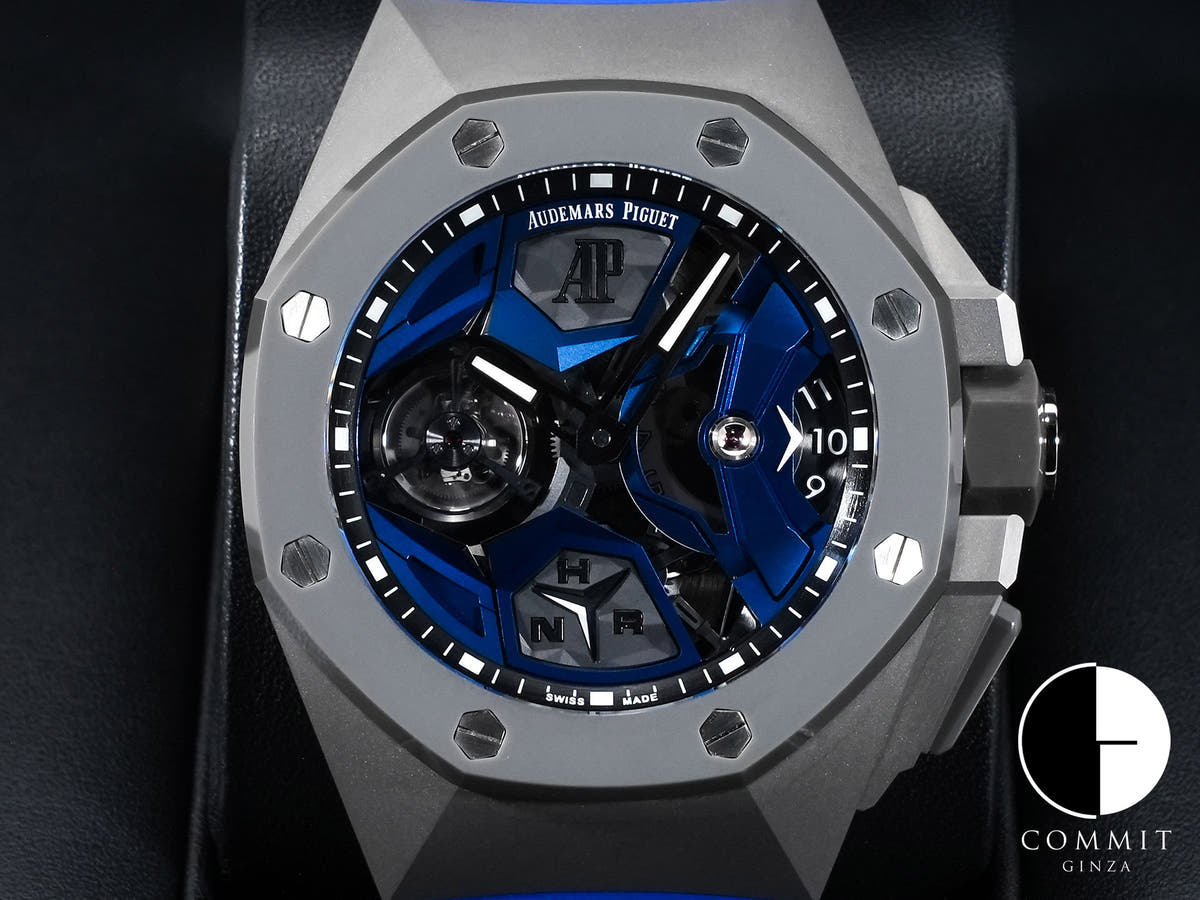 オーデマピゲ ロイヤルオーク コンセプト フライング トゥールビヨン GMT Ref.26589IO.OO.D030CA.01 チタン ブルー文字盤