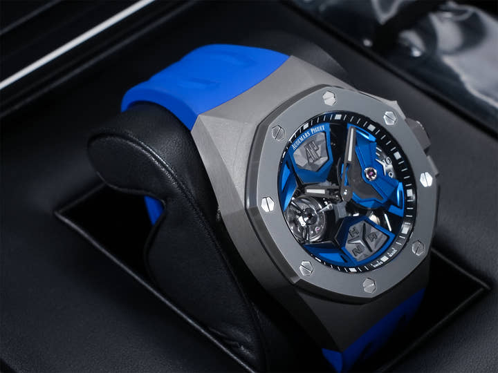 オーデマピゲ ロイヤルオーク コンセプト フライング トゥールビヨン GMT Ref.26589IO.OO.D030CA.01 チタン ブルー文字盤