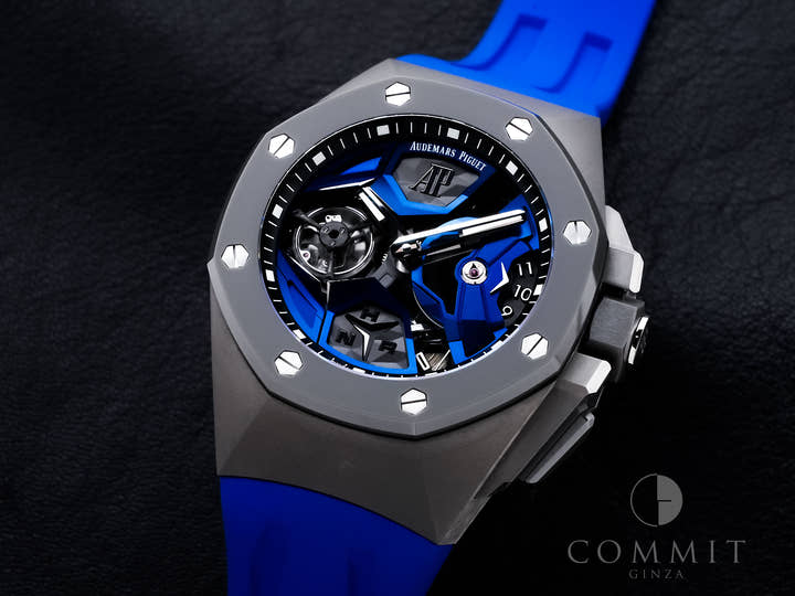 オーデマピゲ ロイヤルオーク コンセプト フライング トゥールビヨン GMT Ref.26589IO.OO.D030CA.01 チタン ブルー文字盤